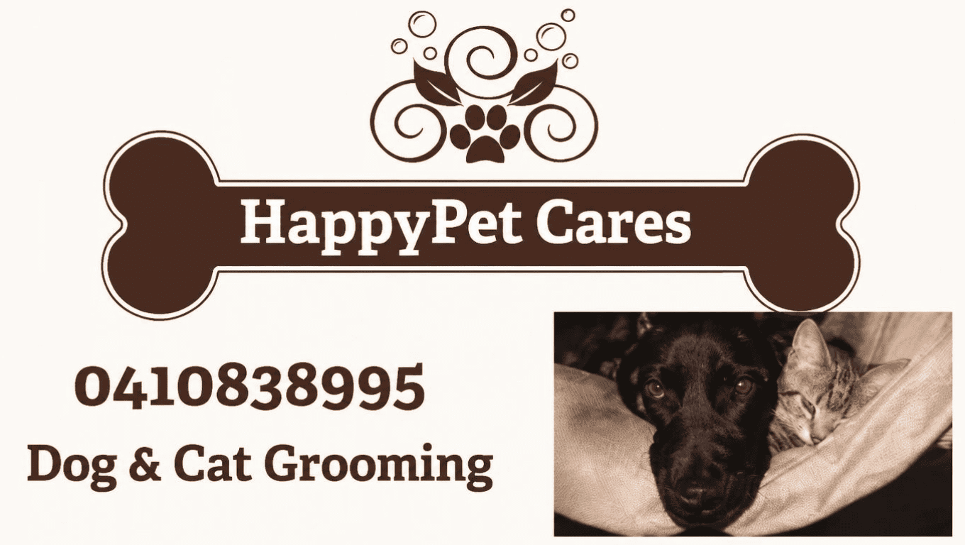 HappyPet Cares dog and cat grooming logo